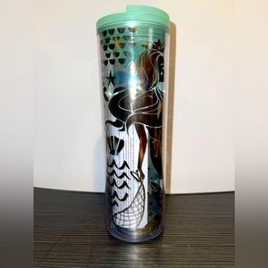 New!!! Starbucks, golden mermaid acrylic cold Tumblr with mint lid, grande.